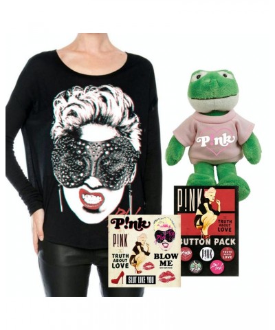 P!nk Junior Longsleeve T-Shirt Bundle with FREE Plush Frog $7.81 Shirts