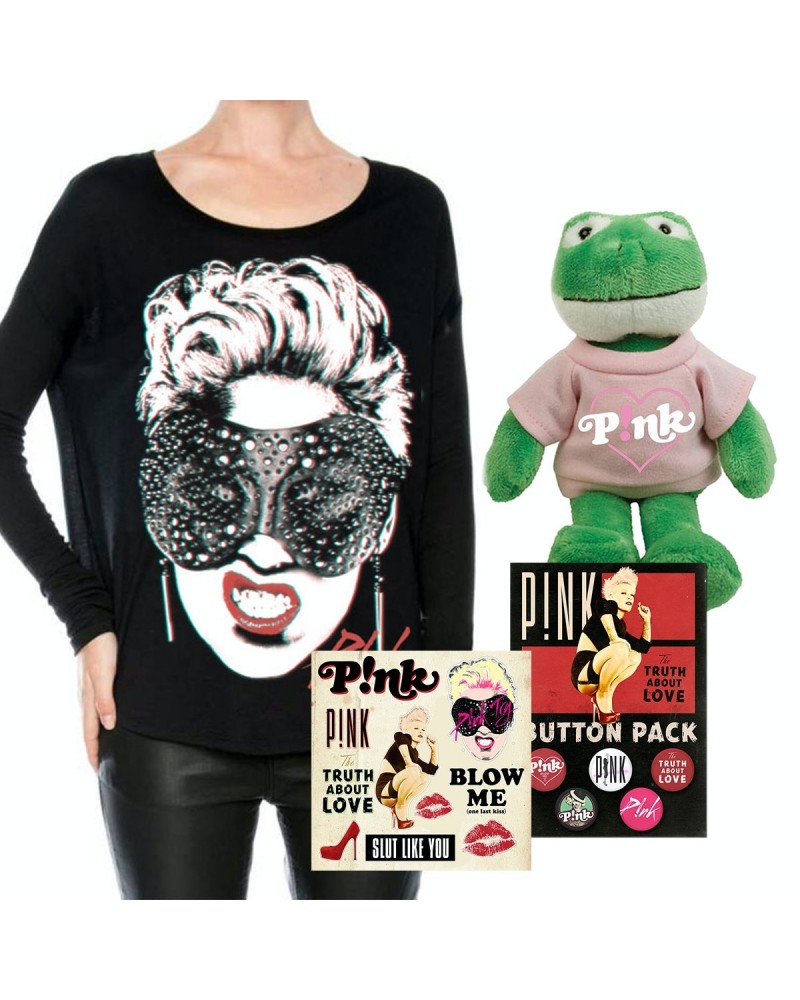 P!nk Junior Longsleeve T-Shirt Bundle with FREE Plush Frog $7.81 Shirts