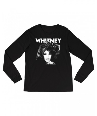 Whitney Houston Long Sleeve Shirt | 1987 Photo White Whitney Design Shirt $10.42 Shirts