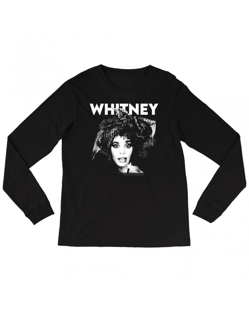 Whitney Houston Long Sleeve Shirt | 1987 Photo White Whitney Design Shirt $10.42 Shirts