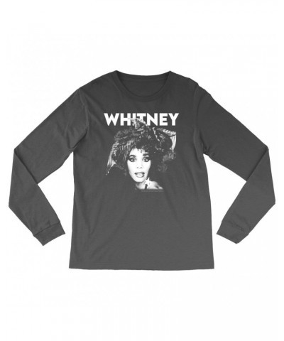 Whitney Houston Long Sleeve Shirt | 1987 Photo White Whitney Design Shirt $10.42 Shirts