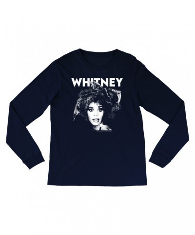 Whitney Houston Long Sleeve Shirt | 1987 Photo White Whitney Design Shirt $10.42 Shirts