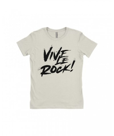 Music Life Ladies' Boyfriend T-Shirt | Vive Le Rock Shirt $11.99 Shirts