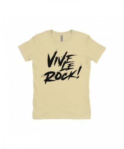 Music Life Ladies' Boyfriend T-Shirt | Vive Le Rock Shirt $11.99 Shirts