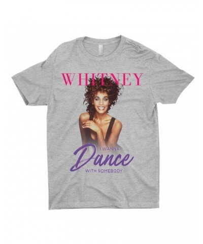 Whitney Houston T-Shirt | I Wanna Dance With Somebody Purple Pink Design Shirt $3.72 Shirts