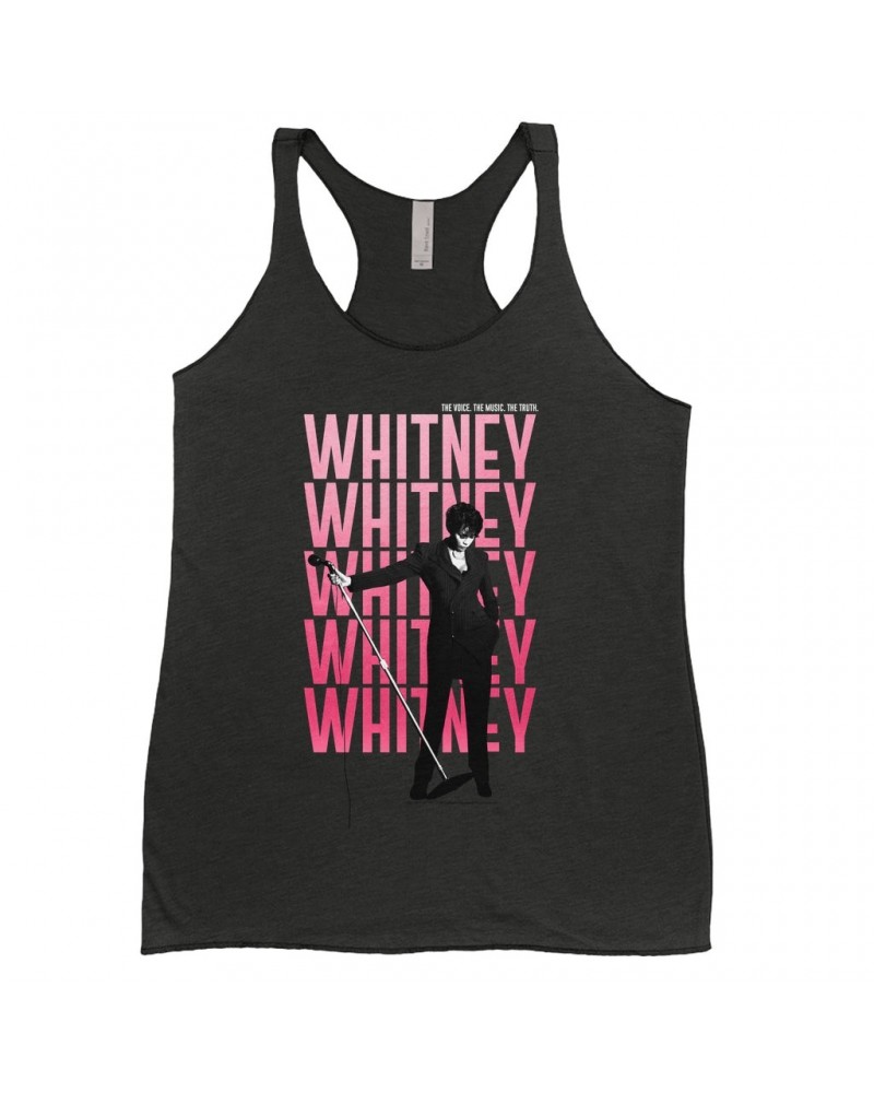 Whitney Houston Ladies' Tank Top | Voice Music Truth Cover Art Ombre Pink Image Shirt $6.97 Shirts