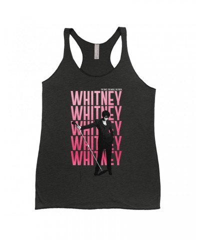 Whitney Houston Ladies' Tank Top | Voice Music Truth Cover Art Ombre Pink Image Shirt $6.97 Shirts