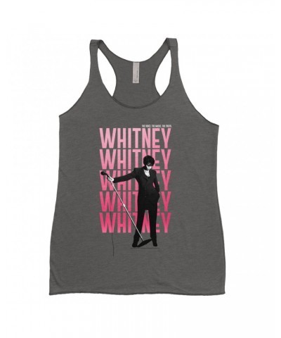 Whitney Houston Ladies' Tank Top | Voice Music Truth Cover Art Ombre Pink Image Shirt $6.97 Shirts