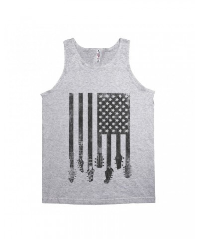 Music Life Unisex Tank Top | Flag Guitar Shirt $4.12 Shirts