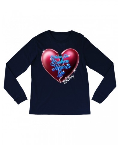 Whitney Houston Long Sleeve Shirt | Where Do Broken Hearts Go Shirt $7.99 Shirts