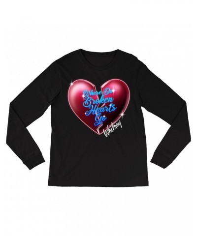 Whitney Houston Long Sleeve Shirt | Where Do Broken Hearts Go Shirt $7.99 Shirts