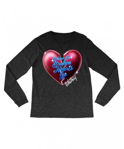 Whitney Houston Long Sleeve Shirt | Where Do Broken Hearts Go Shirt $7.99 Shirts