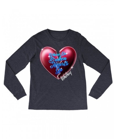 Whitney Houston Long Sleeve Shirt | Where Do Broken Hearts Go Shirt $7.99 Shirts