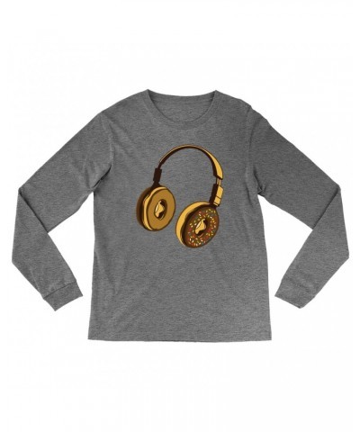 Music Life Heather Long Sleeve Shirt | Delicious Donut Beats Shirt $8.39 Shirts