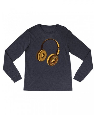 Music Life Heather Long Sleeve Shirt | Delicious Donut Beats Shirt $8.39 Shirts