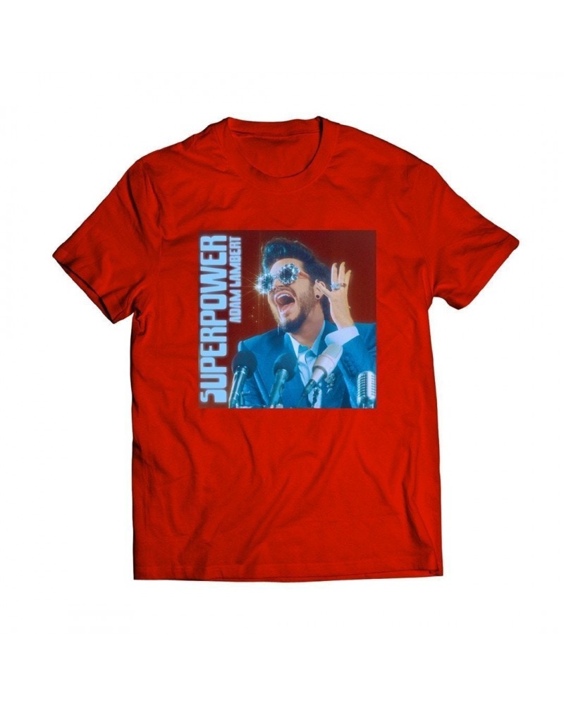 Adam Lambert Super Power Blood Red Tee $13.49 Shirts