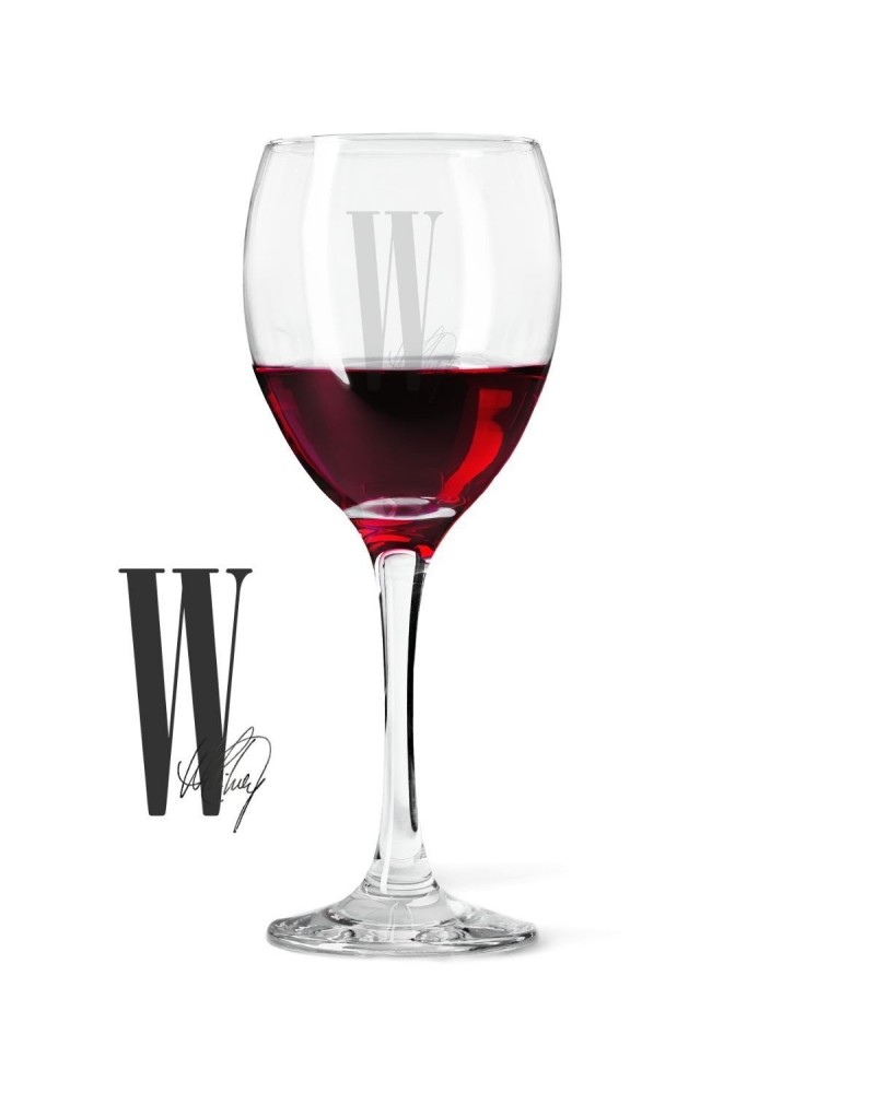 Whitney Houston W Laser- Etched Wine Glass $8.08 Drinkware