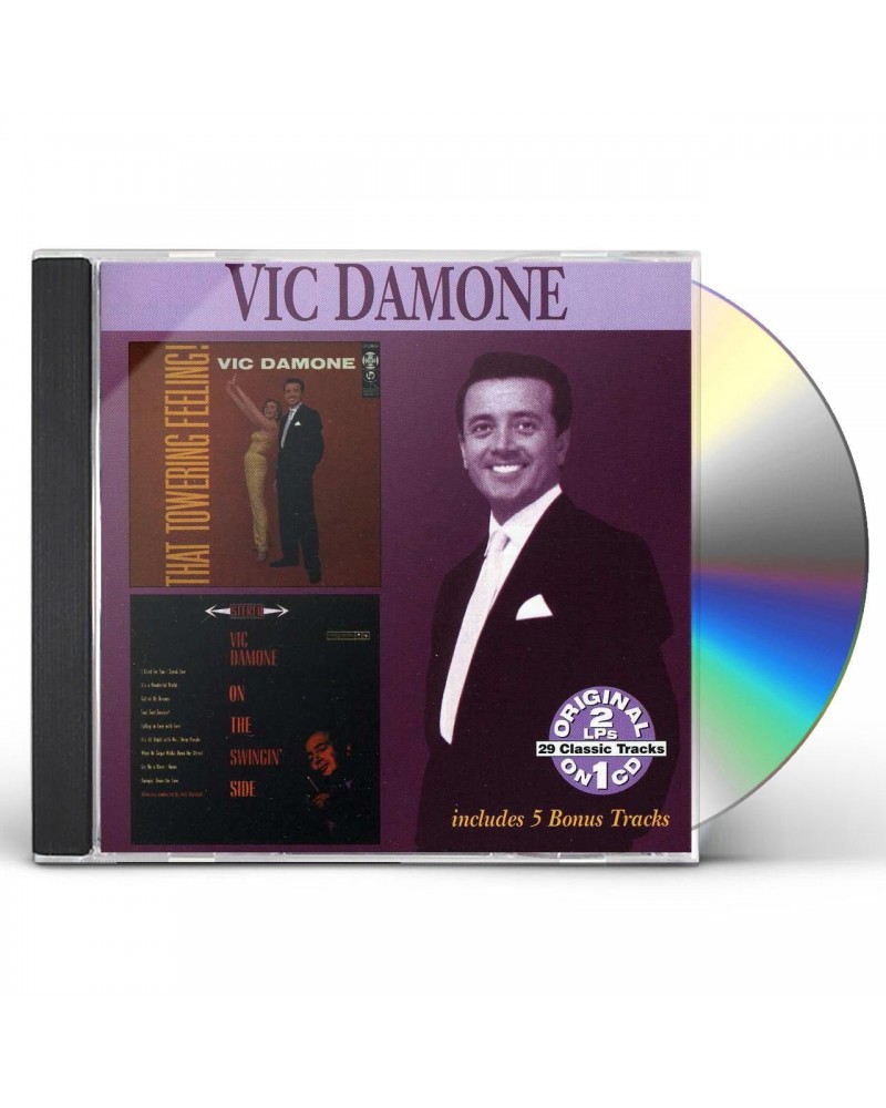 Vic Damone THAT TOWERING FEELING / ON THE SWINGIN SIDE CD $23.36 CD