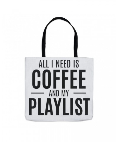 Music Life Tote Bag | All I Need Is Coffee & Music Tote $8.48 Bags