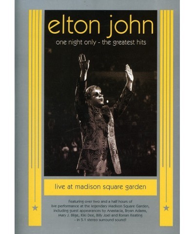 Elton John ONE NIGHT ONLY: THE GREATEST HITS LIVE DVD $8.32 Videos