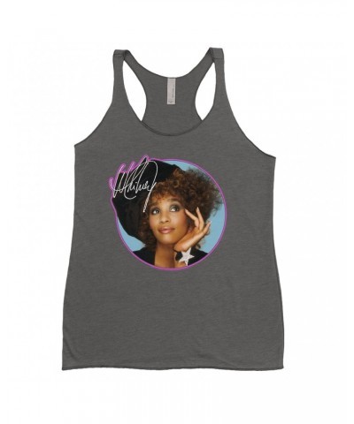 Whitney Houston Ladies' Tank Top | Whitney Signature Album Photo Pink Image Shirt $9.23 Shirts