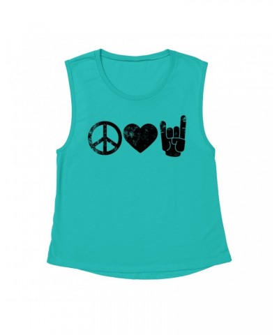 Music Life Muscle Tank | Peace Love Rock n' Roll Tank Top $8.15 Shirts