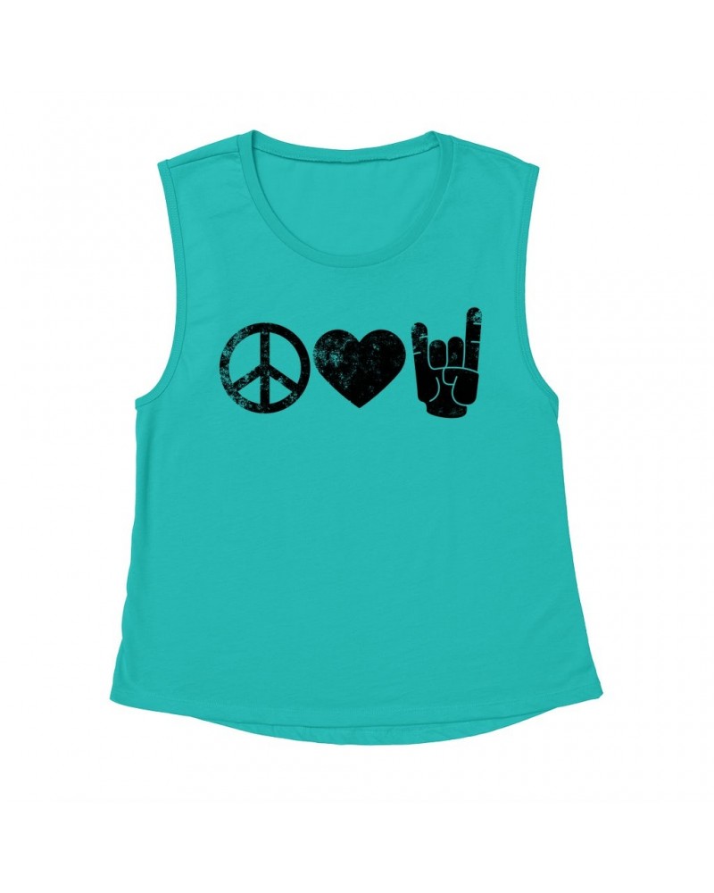 Music Life Muscle Tank | Peace Love Rock n' Roll Tank Top $8.15 Shirts