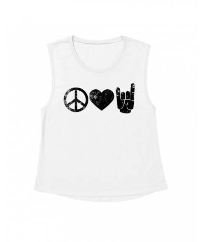 Music Life Muscle Tank | Peace Love Rock n' Roll Tank Top $8.15 Shirts