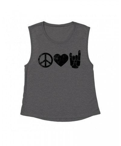 Music Life Muscle Tank | Peace Love Rock n' Roll Tank Top $8.15 Shirts