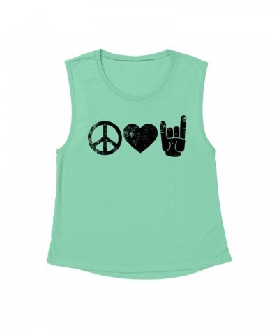 Music Life Muscle Tank | Peace Love Rock n' Roll Tank Top $8.15 Shirts