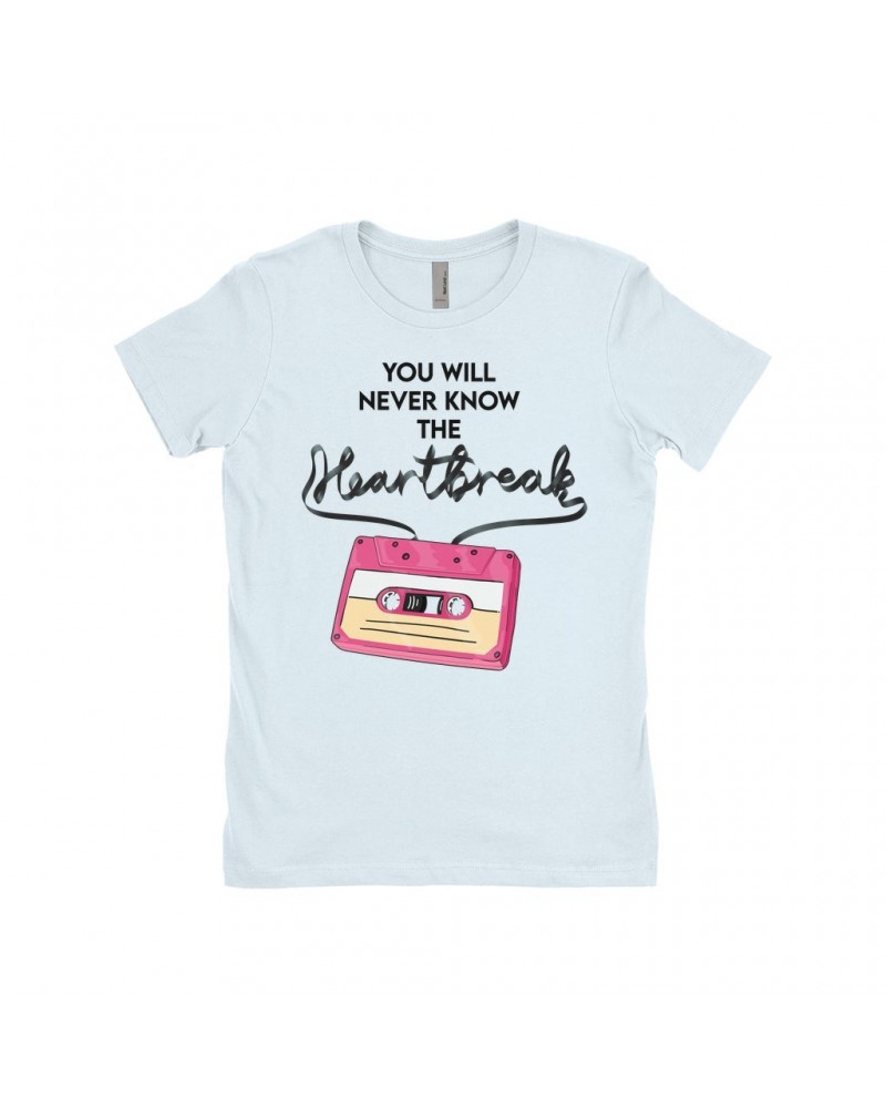 Music Life Ladies' Boyfriend T-Shirt | Cassette Heartbreak Shirt $7.01 Shirts