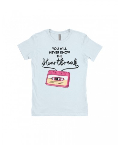 Music Life Ladies' Boyfriend T-Shirt | Cassette Heartbreak Shirt $7.01 Shirts