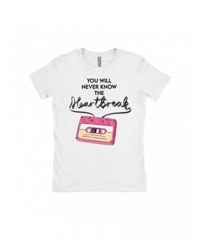 Music Life Ladies' Boyfriend T-Shirt | Cassette Heartbreak Shirt $7.01 Shirts