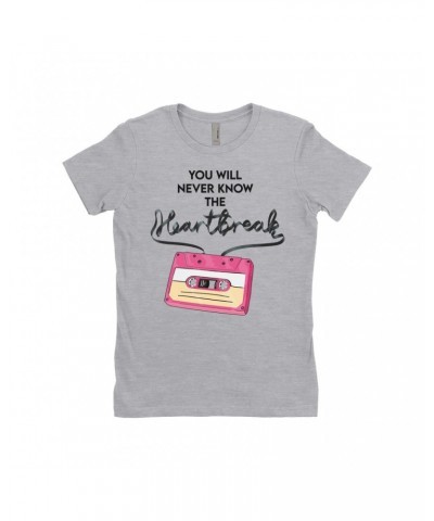 Music Life Ladies' Boyfriend T-Shirt | Cassette Heartbreak Shirt $7.01 Shirts