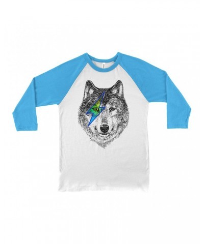 Music Life 3/4 Sleeve Baseball Tee | Glam Rock Wolf Shirt $3.30 Shirts