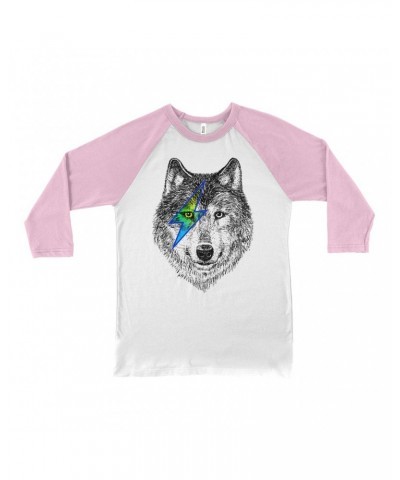 Music Life 3/4 Sleeve Baseball Tee | Glam Rock Wolf Shirt $3.30 Shirts