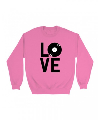 Music Life Colorful Sweatshirt | Love Is Vinyl Sweatshirt $4.74 Sweatshirts