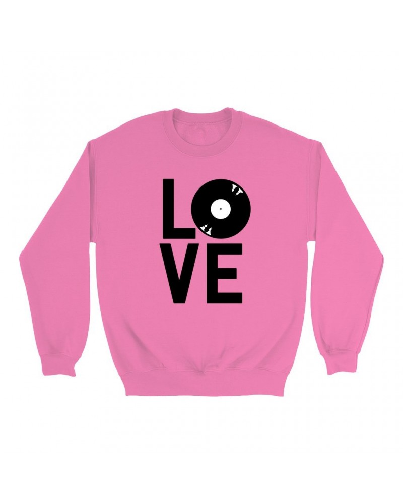 Music Life Colorful Sweatshirt | Love Is Vinyl Sweatshirt $4.74 Sweatshirts