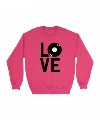 Music Life Colorful Sweatshirt | Love Is Vinyl Sweatshirt $4.74 Sweatshirts