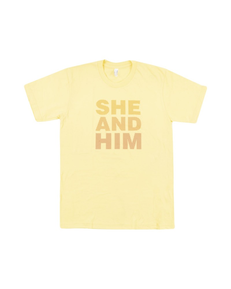 She & Him MENS DOTS T-SHIRT YELLOW $9.02 Shirts