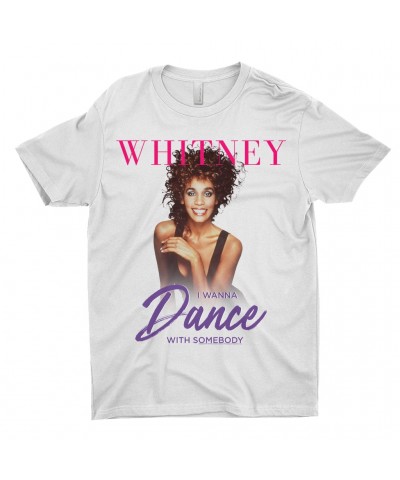 Whitney Houston T-Shirt | I Wanna Dance With Somebody Purple Pink Design Shirt $3.72 Shirts