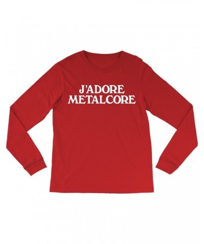 Music Life Long Sleeve Shirt | J'Adore Metalcore Shirt $4.05 Shirts