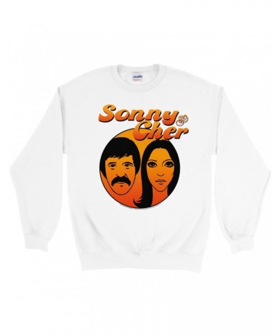 Sonny & Cher Sweatshirt | Comedy Hour Illustration And Logo Ombre Sweatshirt $6.62 Sweatshirts