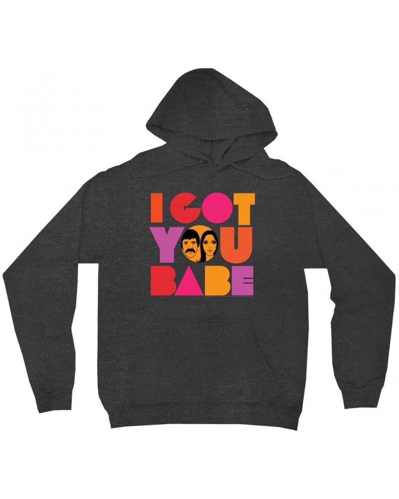 Sonny & Cher Hoodie | I Got You Babe Bright Logo Image Hoodie $4.10 Sweatshirts