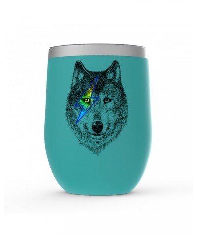 Music Life Stemless Wine Tumbler | Glam Rock Wolf Stemless Wine Tumbler $10.24 Drinkware