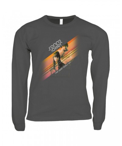 Sonny & Cher Long Sleeve Shirt | The Beat Goes On Orange Stripes Shirt $3.52 Shirts