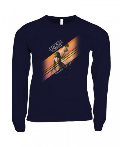 Sonny & Cher Long Sleeve Shirt | The Beat Goes On Orange Stripes Shirt $3.52 Shirts