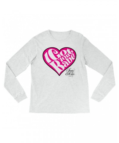 Sonny & Cher Heather Long Sleeve Shirt | I Got You Babe Heart And Logo Shirt $8.79 Shirts