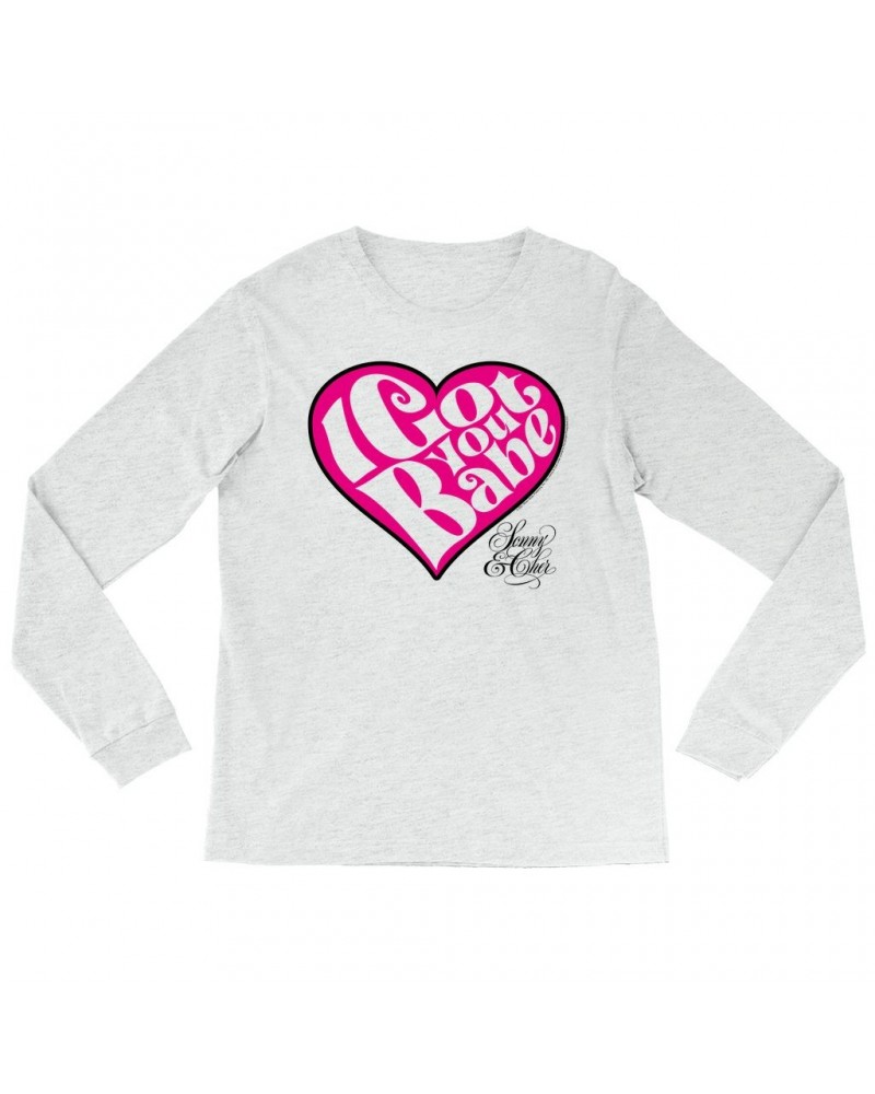 Sonny & Cher Heather Long Sleeve Shirt | I Got You Babe Heart And Logo Shirt $8.79 Shirts